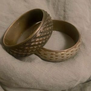 Two gold bangles